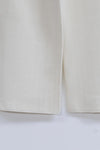 SWAYING/KNIT Seamless wool dark crease trousers SW22AW3B14 White
